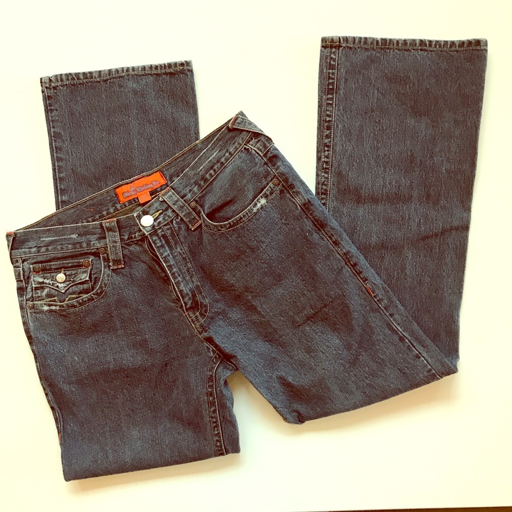 Micros Men’s Bootcut Distressed Jeans. 34x32